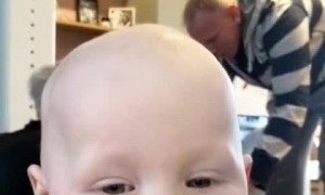 Baby Interrupts Siblings First Steps