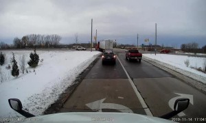 Oblivious SUV Slams Semi