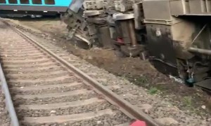 Shocking scene in Australia as passenger train derails