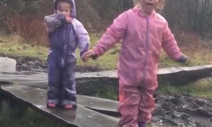 Slippery Mud Leads to Unexpected Splash