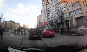 Car Trying to Merge into Traffic Hits a Truck