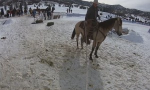 Horse Drawn Ski Slalom
