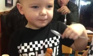 Boy Regrets Spoonful of Hot Sauce