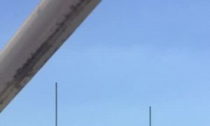 Cone Flip Lands on Top of Rugby Goals Post