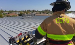 Fire Department rescues kid's teddy bear on school roof