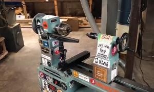 Cutting Potatoes on a Lathe to Practice