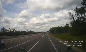 Car Takes Spectacular Tumble on Interstate