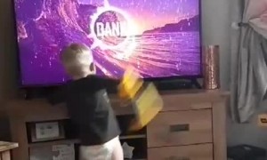 Baby Has Had Enough of the TV