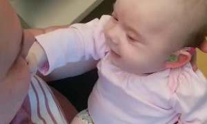 Baby Born Nearly Deaf Hears Her Parents for the First Time