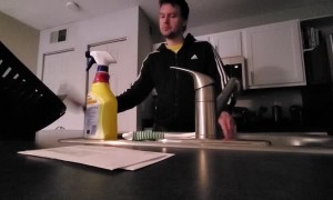 Man Makes Funky Beats with Lint Roller and Tap Water