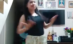 Sneaky Cat Takes a Swipe at Dancer