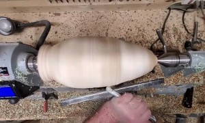 Timelapse of Carving a Double Dragon Egg From Wood