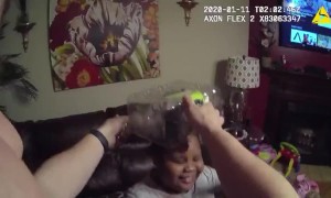 These police officers rescue a little girl’s birthday