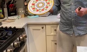 Pan Breaks Mid-Flip and Causes Big Spill