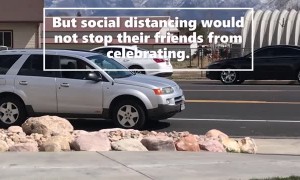 Drive by Wedding Reception Maintains Social Distancing