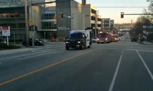 Police and firefighter parade thanks these health care heroes