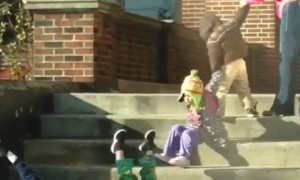 Falling Like Dominoes Down School Steps