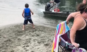 Boy Gets Blasted By Boat