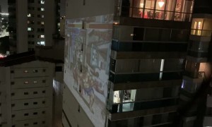 Quarantine Day 20: Projecting Street Fighter II onto a Building