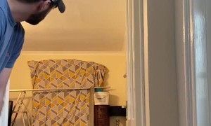 Man Cheers to a Successful Quarantine Golf Course