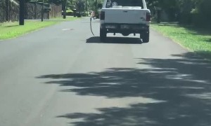 Car Takes Gas Pump for a Drive