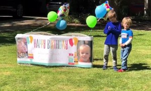 Police Officers give birthday boy a special visit