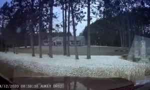 Truck Comes Head-on Then Flips