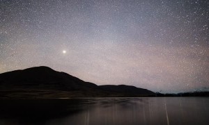 Mars Chasing The Milky-Way To The Horizon
