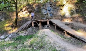 Hesitant Dude Doesn't Quite Make Jump