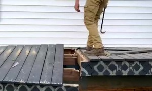 Gravity Causes Deck Demolition Fail