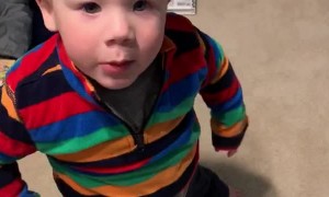 Toddler Paints Rainbow with Foul Product