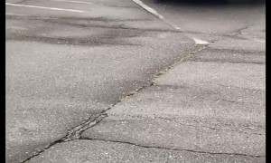 Car Got Caught on Curb