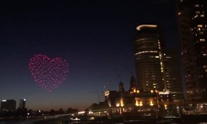 Beautiful drone show in Rotterdam for Liberation Day