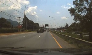 Dropped Load from Pickup Causes Abrupt Stop