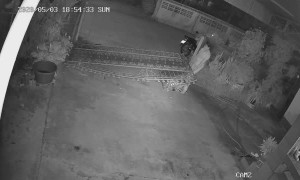 Girl Attempting to Close Gate Gets Squashed