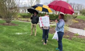 Family visits their grandmother at living facility for Mother's Day