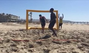 USA Handball Team Member Makes a Sick Trick Shot