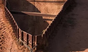Grading Road in the Australian Outback