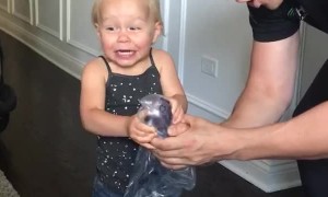 Intense Reaction to Popping Bubble Wrap