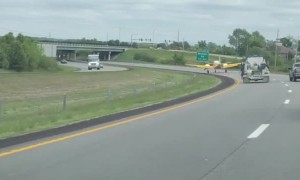 Airplane Emergency Landing on I-470 Highway