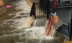 Floods in Chicago have turned the city into a giant river