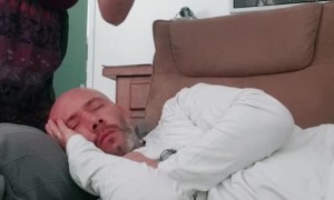 Sleeping Man Bamboozled by Imaginary Bug