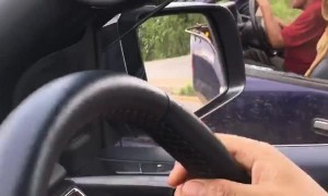 Truck with Severe Damage Still Driving