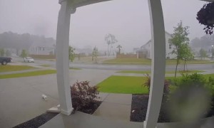 Lightning Bolt Caught on Doorbell Camera