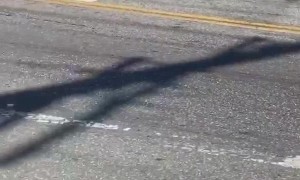 Driver Spins to Avoid Spike Strip during Pursuit