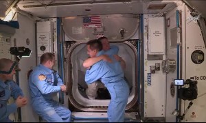 First time in history astronauts enter space station from private spacecraft