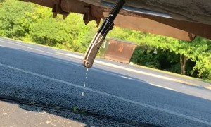 Knife Stabs into Truck Gas Tank