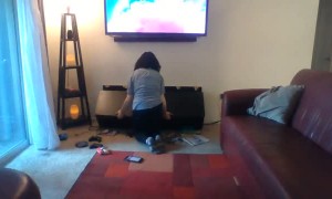 Dance Routine Results in a Broken Entertainment Stand