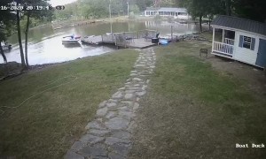 Step Gets Bigger While Docking Boat