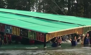 Barely Floating Pontoon Boat